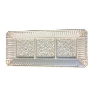 LENOX Butler's Pantry 3 Section Hors d'Oeuvre Tray 13”x6” Serving Platter EUC